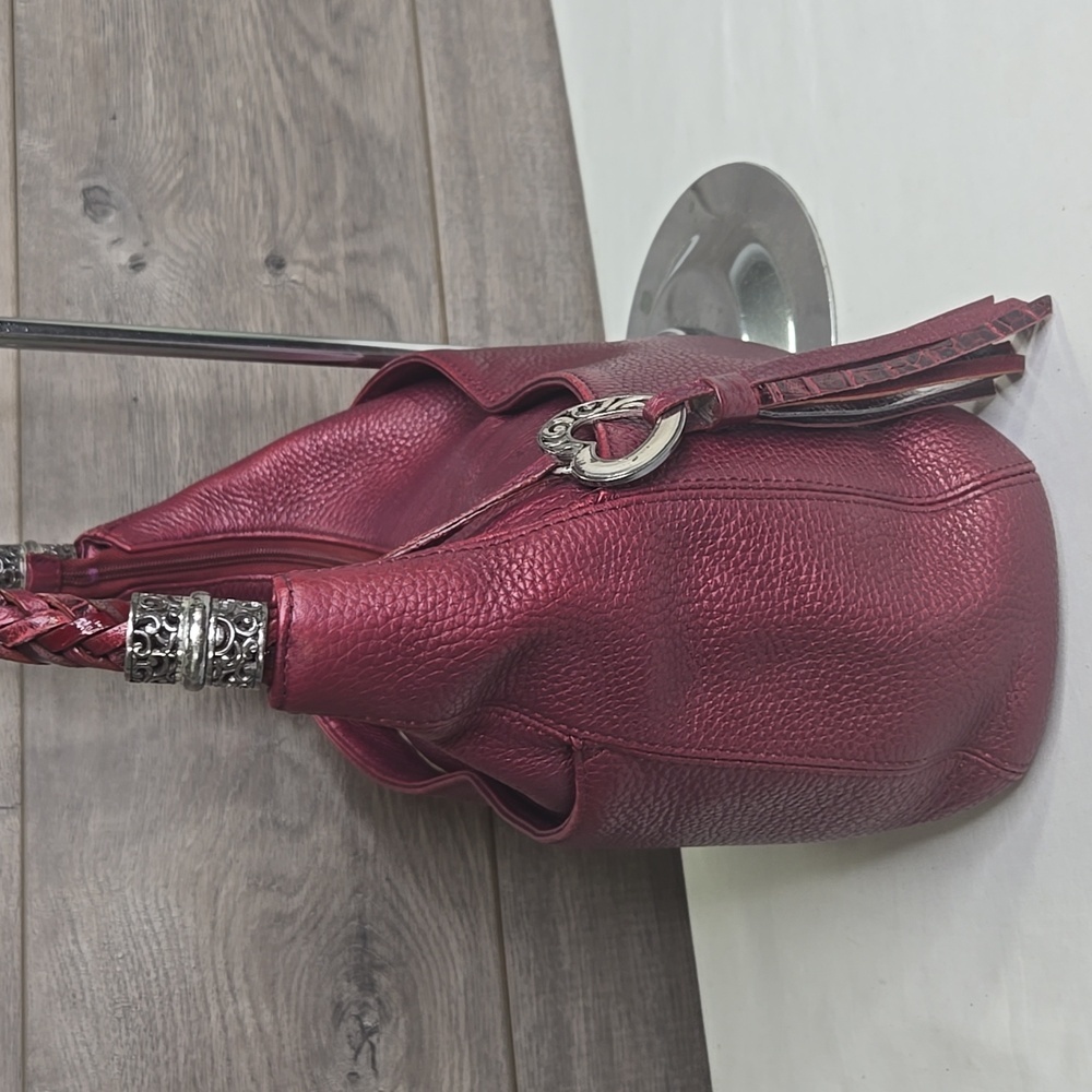 Brighton Metallic Dark Red Shoulder Bag - Picture 5 of 10